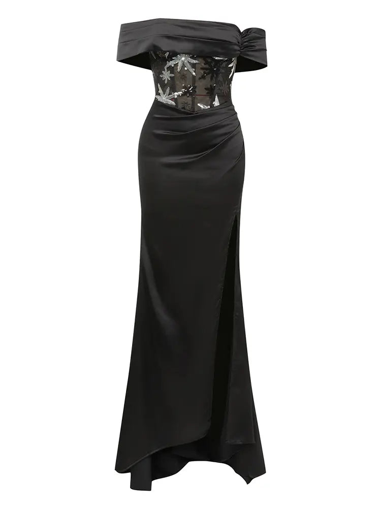 Strapless Sequin Backless Evening Gown Newgew Dresses