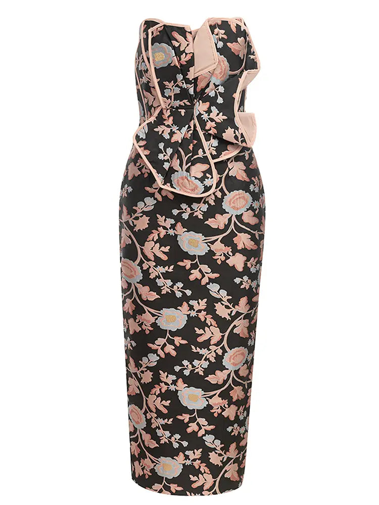 Chic Strapless Backless Tie-Back Dress Newgew Dresses