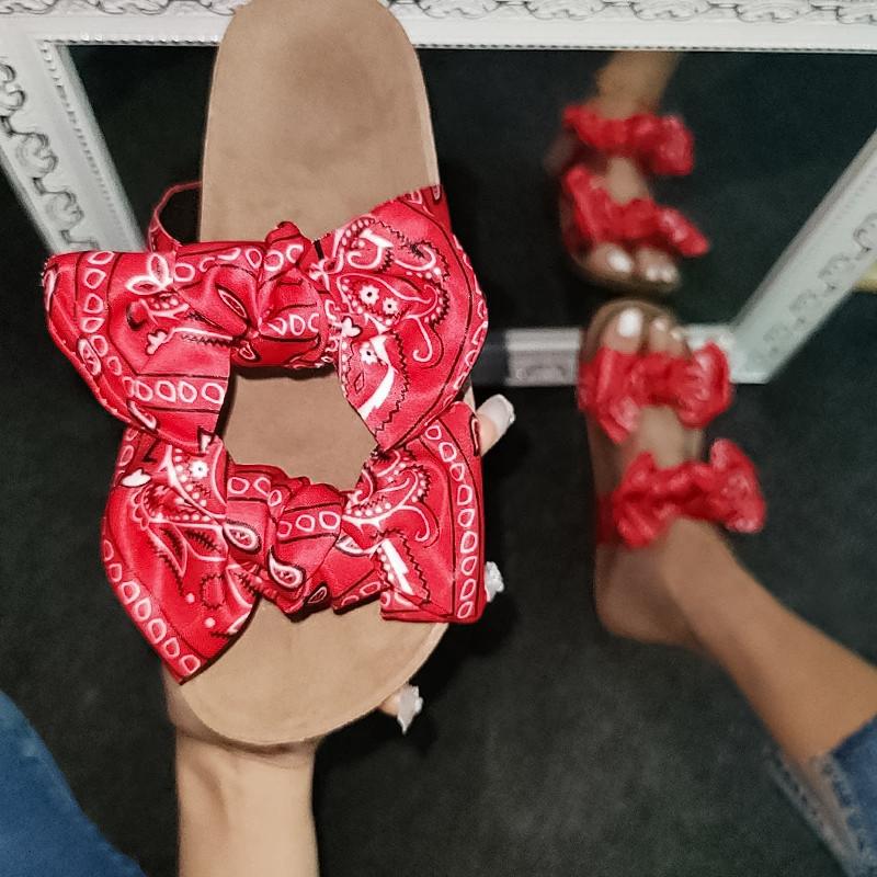 Fashion All-match Bow Beach Slippers NewGew