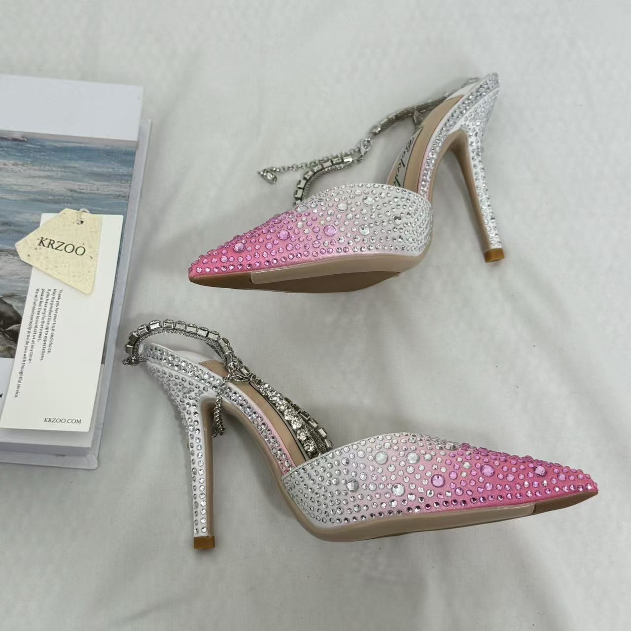 Gradient Pink Closed-Toe Sandals PinTow