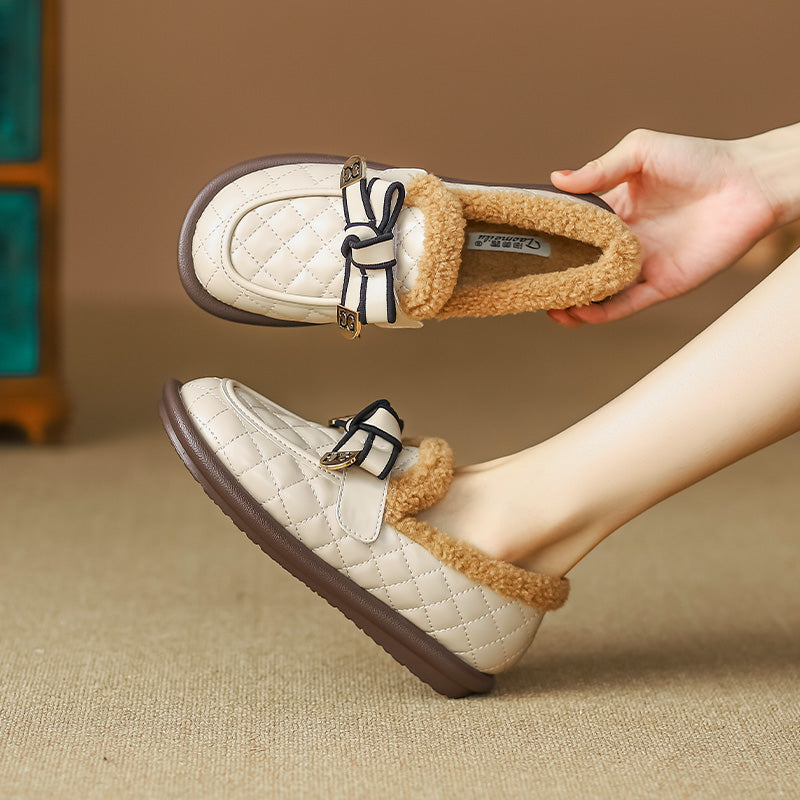 Women Casual Fashion Furred Flat Casual Shoes Newgew Shoes