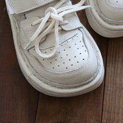 Women Retro Leather Thick Soled Comfort Shoes Newgew Shoes