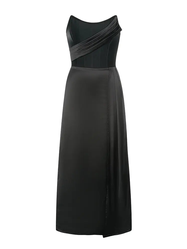 Strapless Ruched Bandage Dress Newgew Dresses