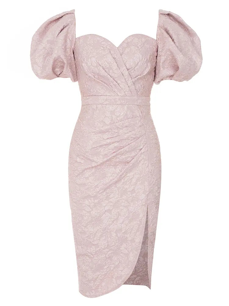 Vintage Square Neck Puff Sleeve Dress Newgew Dresses