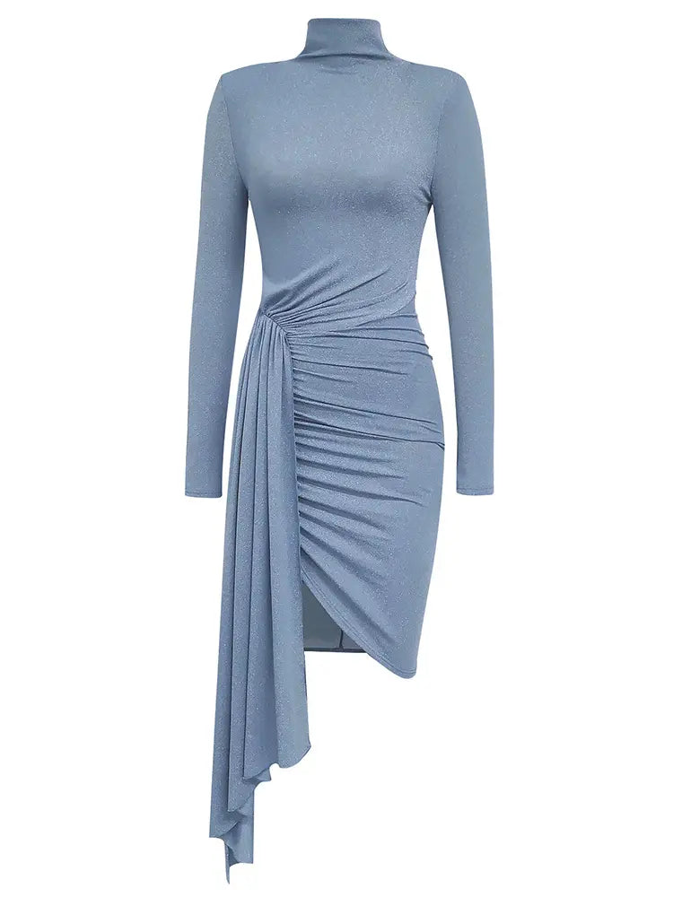 Chic Ruffle Waist Belt Dress Newgew Dresses