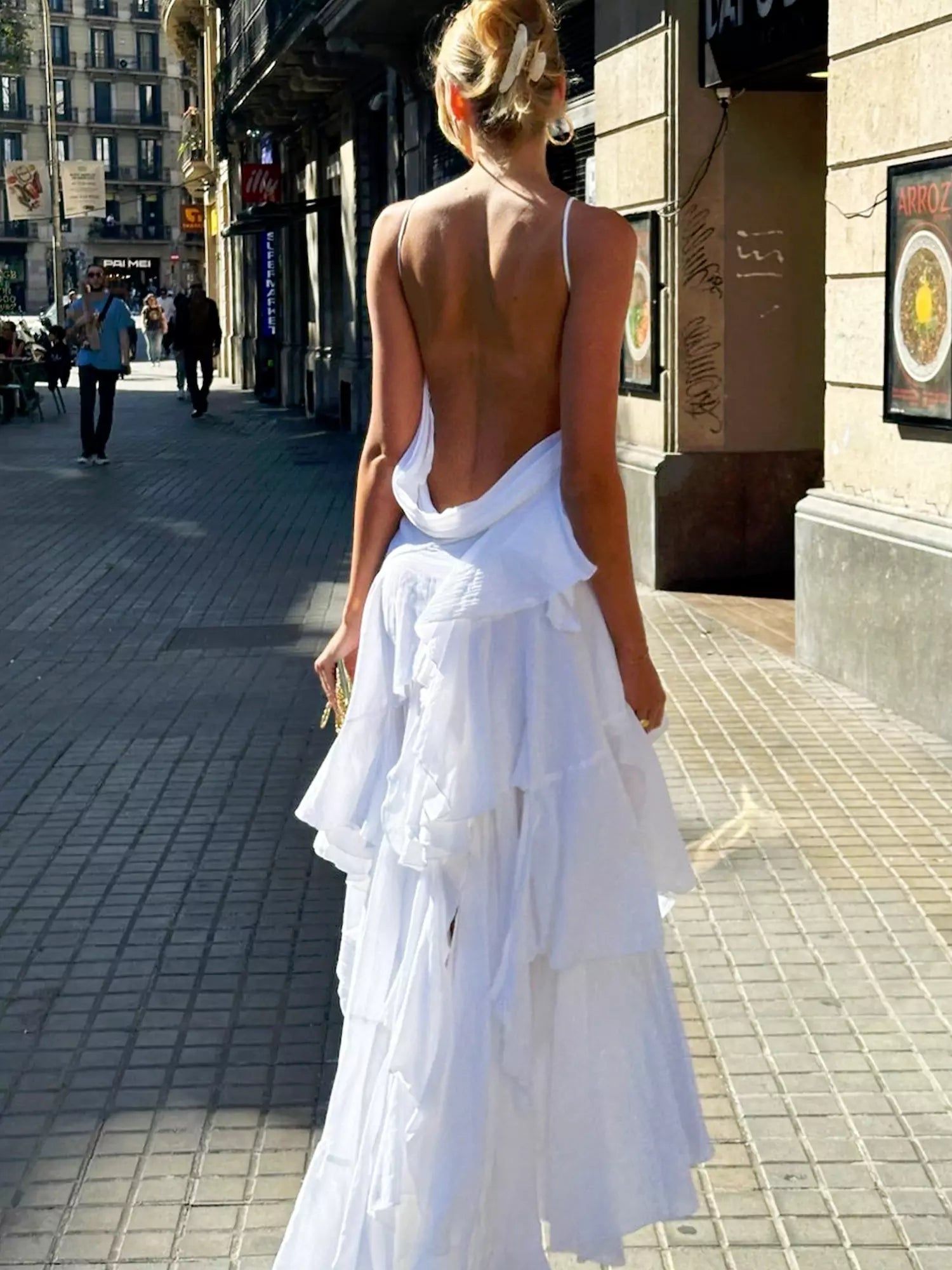 Ethereal Cascade Gown - White Angel (100% Cotton) Newgew Dresses