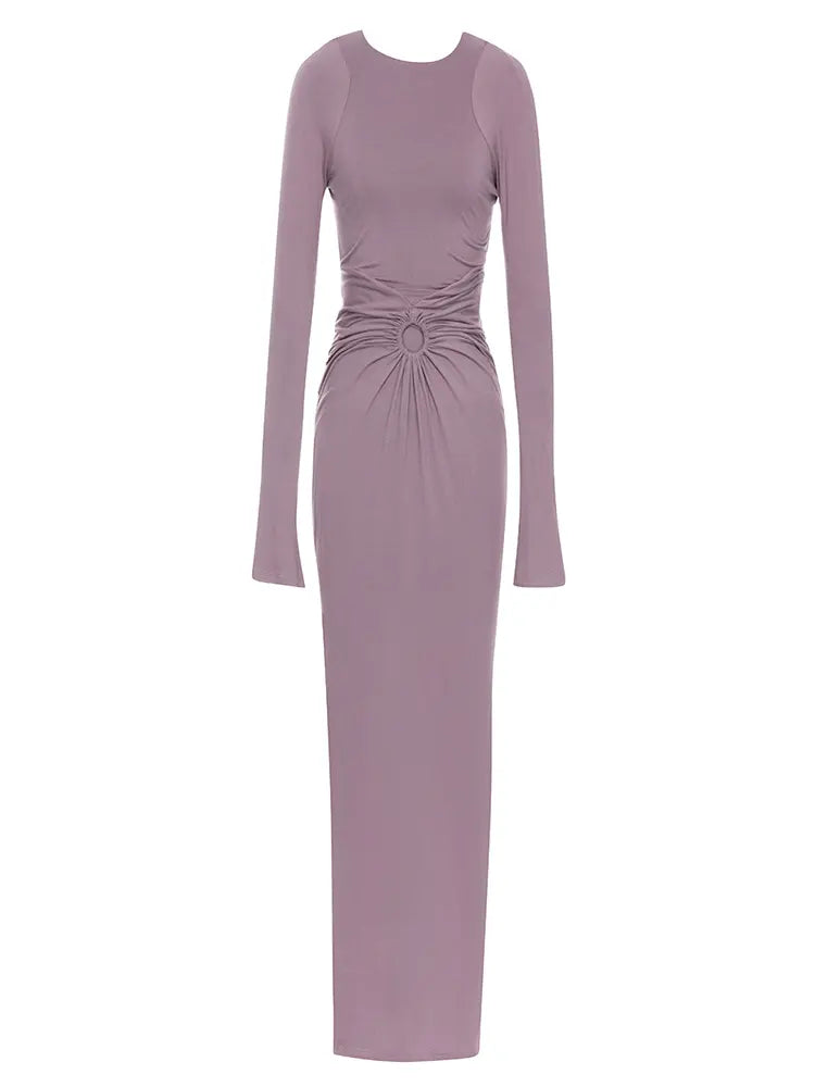 Chic Round Neck Ruffle Dress Newgew Dresses