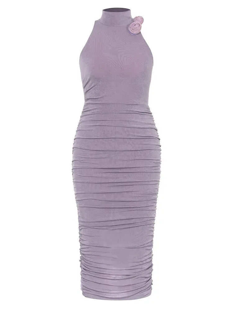 Vintage Ruched Sleeveless Gown Newgew Dresses