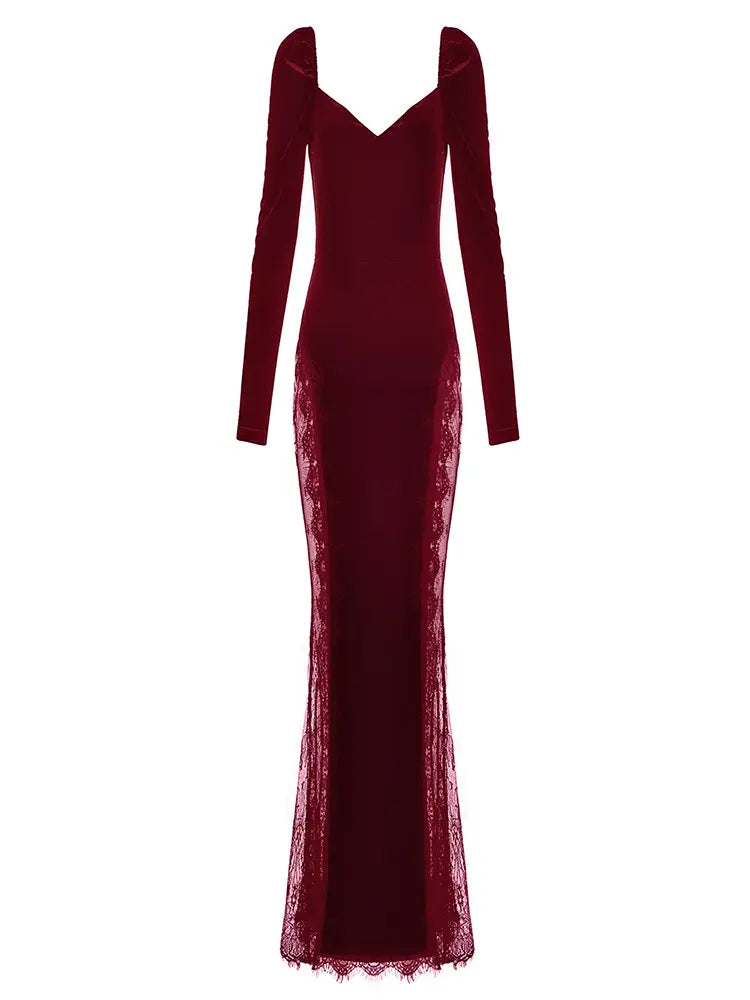 Elegant Lace Long Evening Dress Newgew Dresses