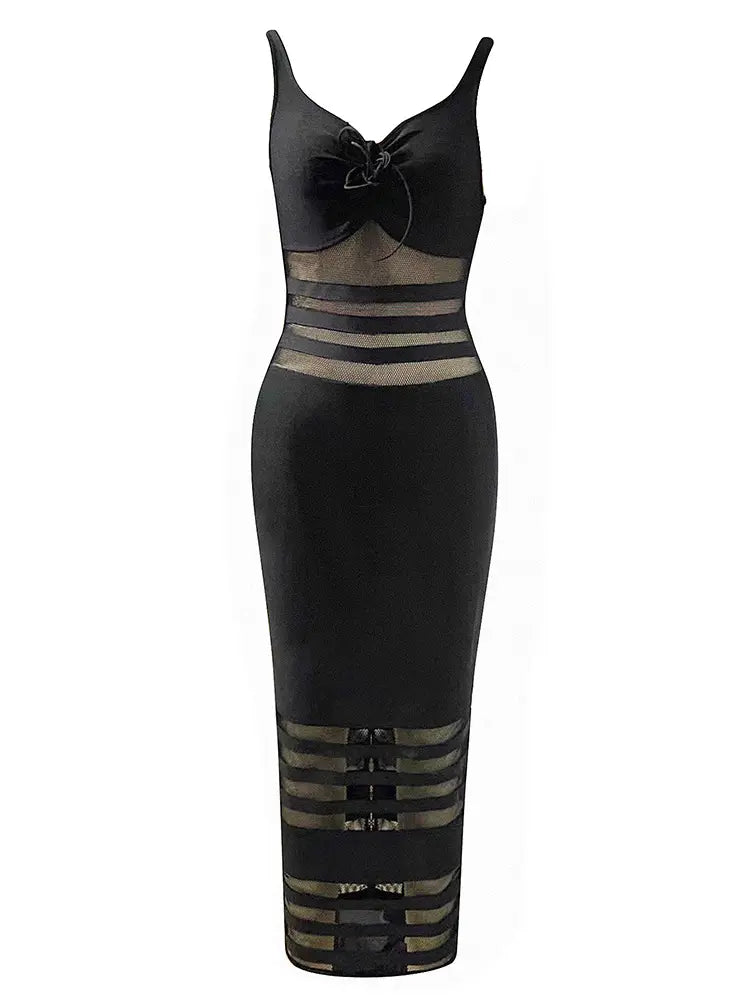 Retro Mesh Strapless Bandage Dress Newgew Dresses