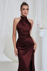 Halter Backless Slit Long Dress Newgew Dresses
