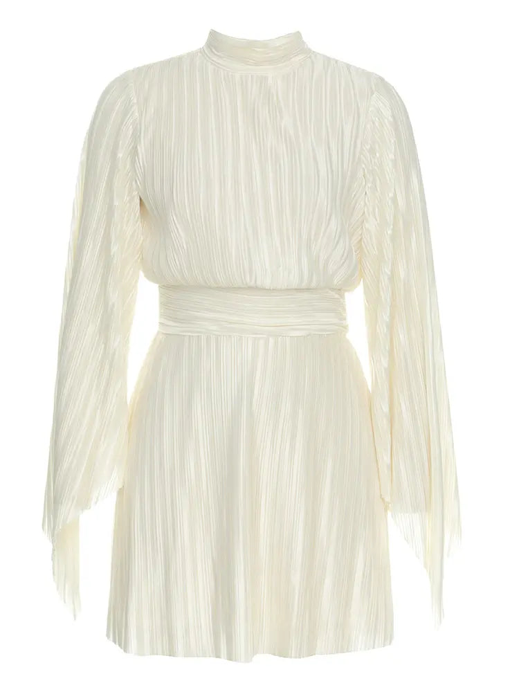 Stylish Ruffle Bell-Sleeve Dress Newgew Dresses