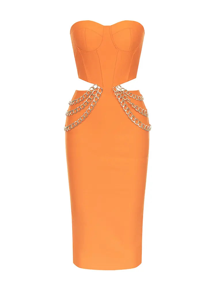 Elegant Sleeveless Waist Cut Dress Newgew Dresses