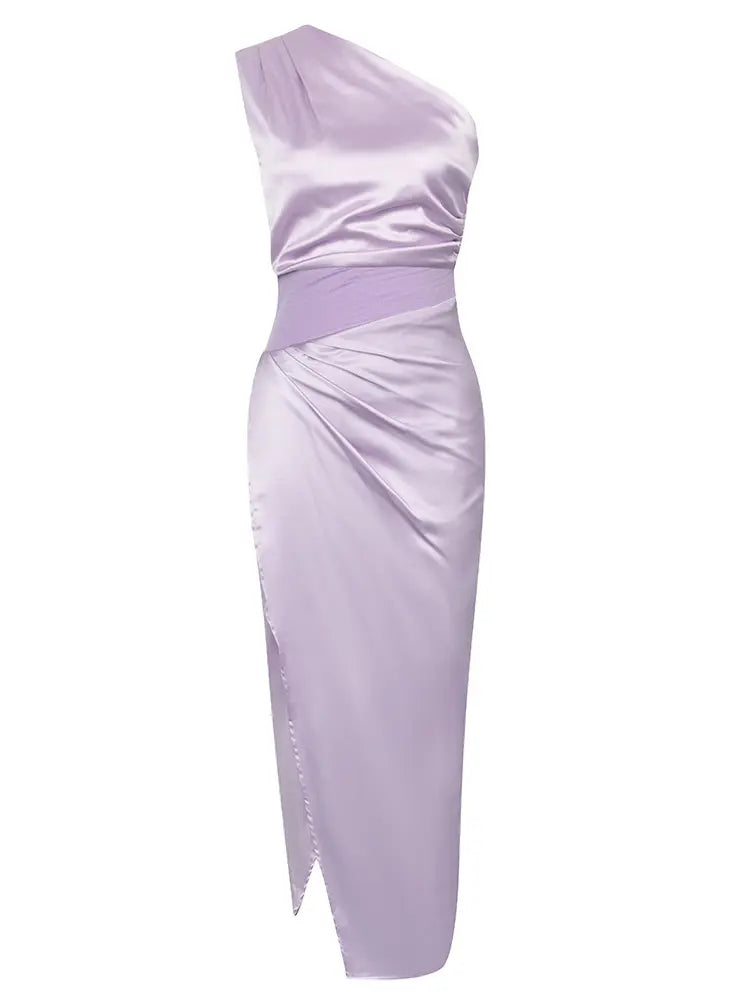 Sophisticated One-Shoulder Evening Dress Newgew Dresses