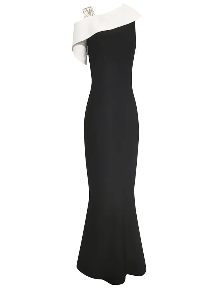 Colorblock Asymmetrical Bodycon Dress Newgew Dresses