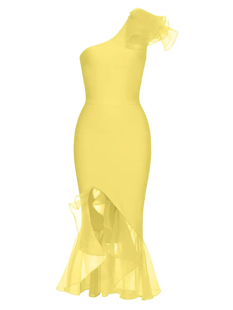 One-Shoulder Lace Mermaid Dress Newgew Dresses