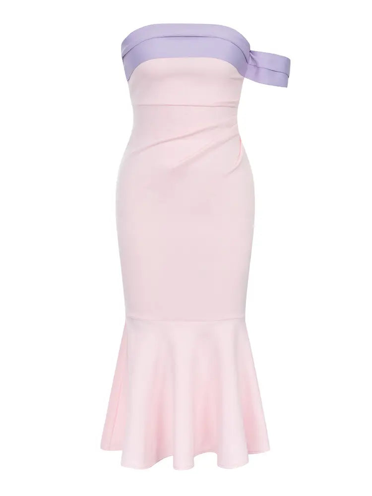 Colorblock Mermaid Bandage Dress Newgew Dresses
