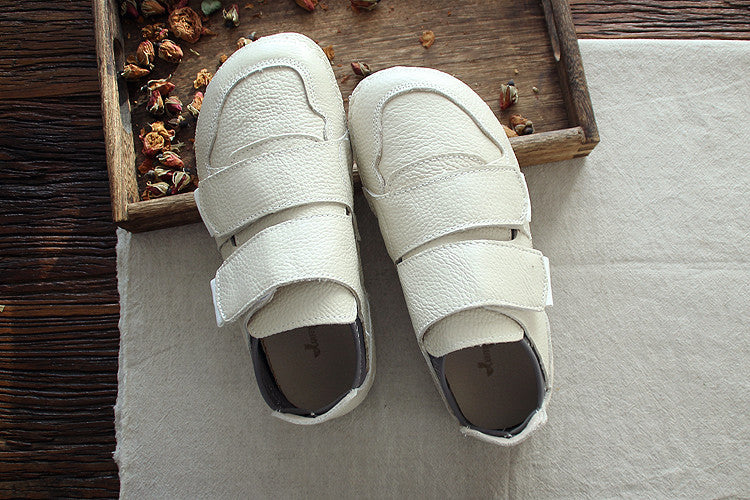 Women Handmade Retro Leather Flat Casual Shoes Newgew Shoes