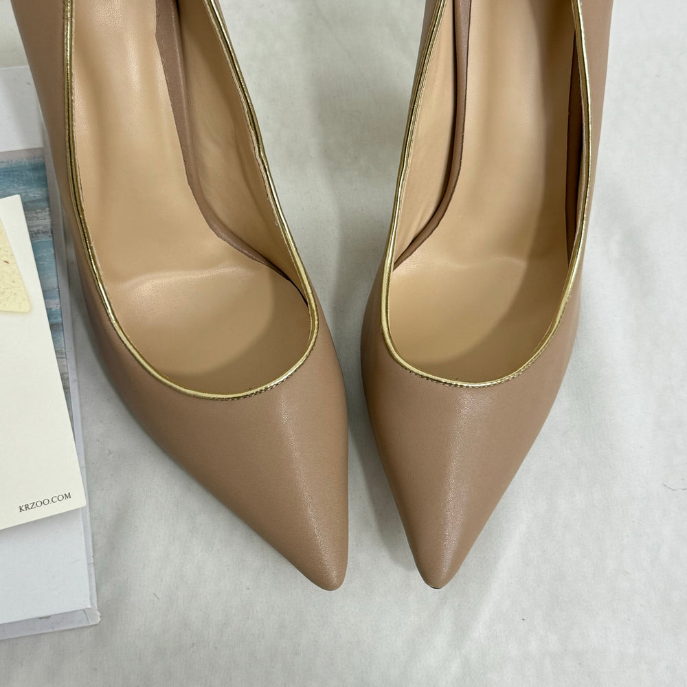 Pointed-Toe Low-Heeled Shoes PinTow