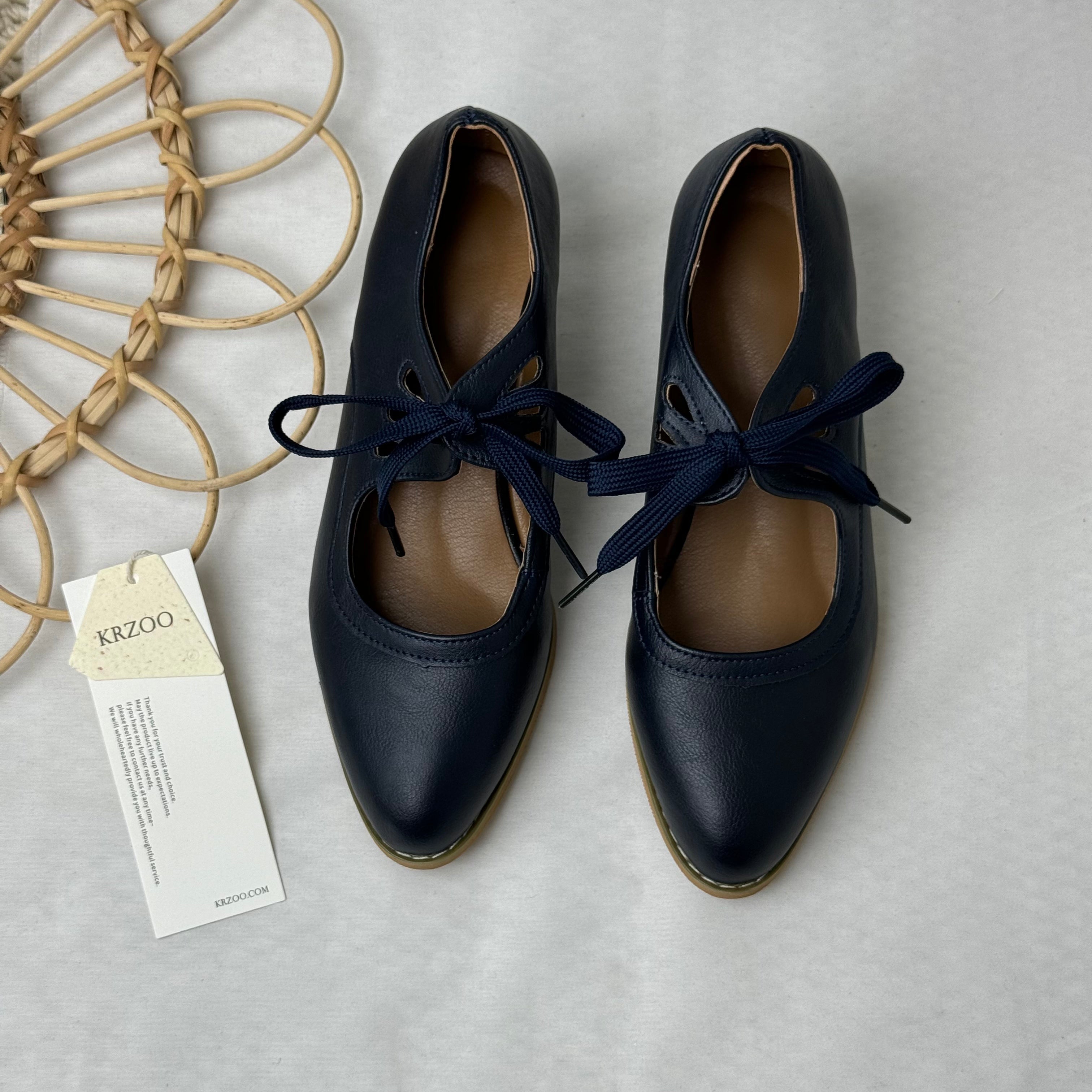 Cut-Out Lace-Up High-Heeled Casual Shoes PinTow