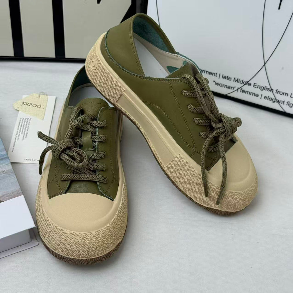 Green Chunky-Soled Casual Shoes PinTow