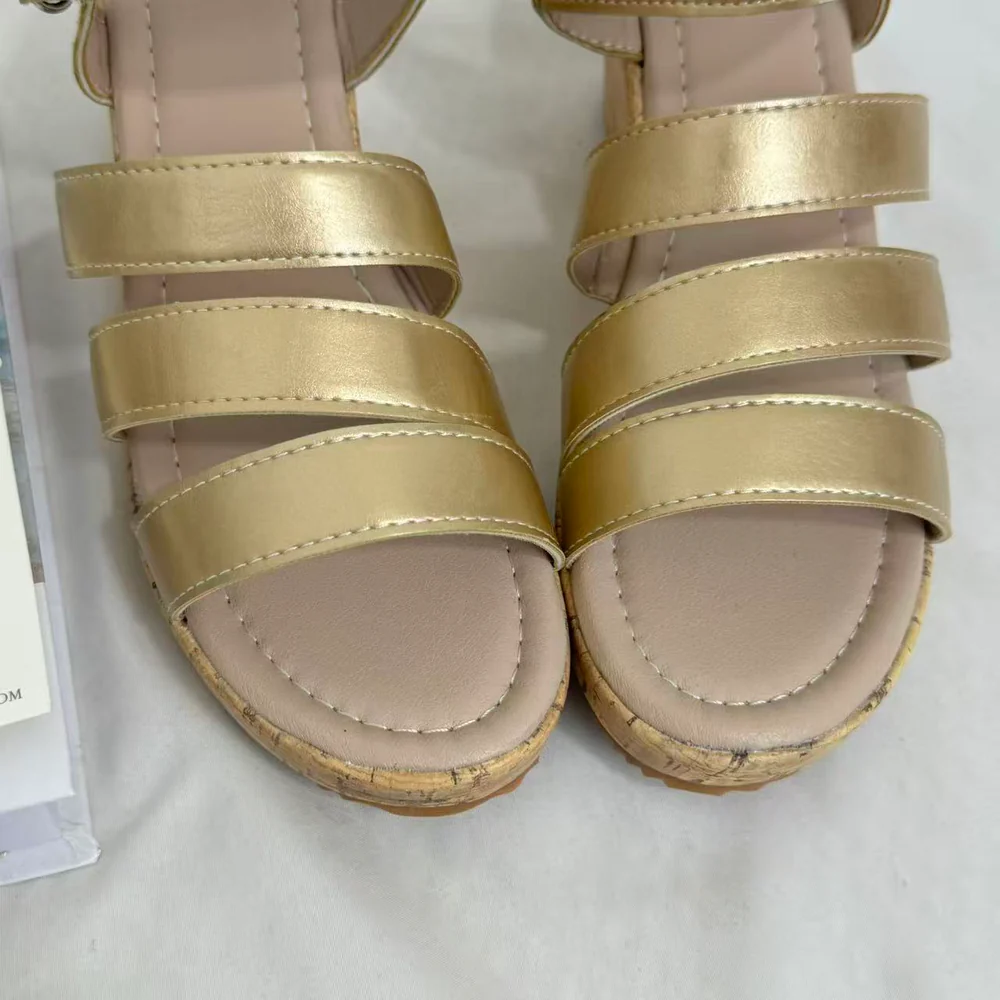 High-Heeled Single-Strap Beach Sandals PinTow