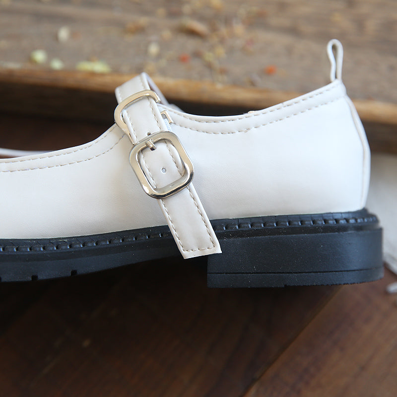 Women Retro Patchwork Mary Jane Casual Shoes Newgew Shoes