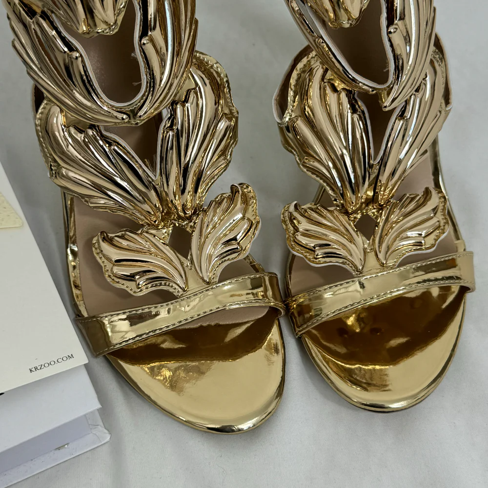 Stiletto Sandals With Metal Wings PinTow