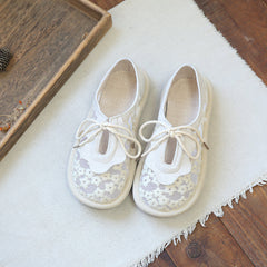 Women Retro Mesh Summer Casual Canvas Shoes Newgew Shoes