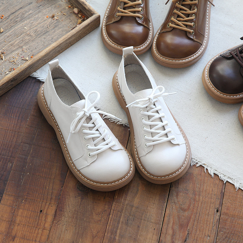 Women Retro Minimalist Thick Soled Casual Shoes Newgew Shoes