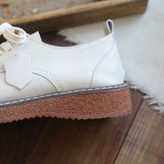 Women Solid Leather Casual Shoes Newgew Shoes
