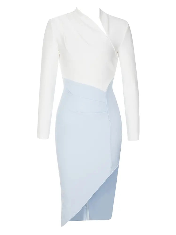 One-Shoulder Side Slit Bandage Dress Newgew Dresses