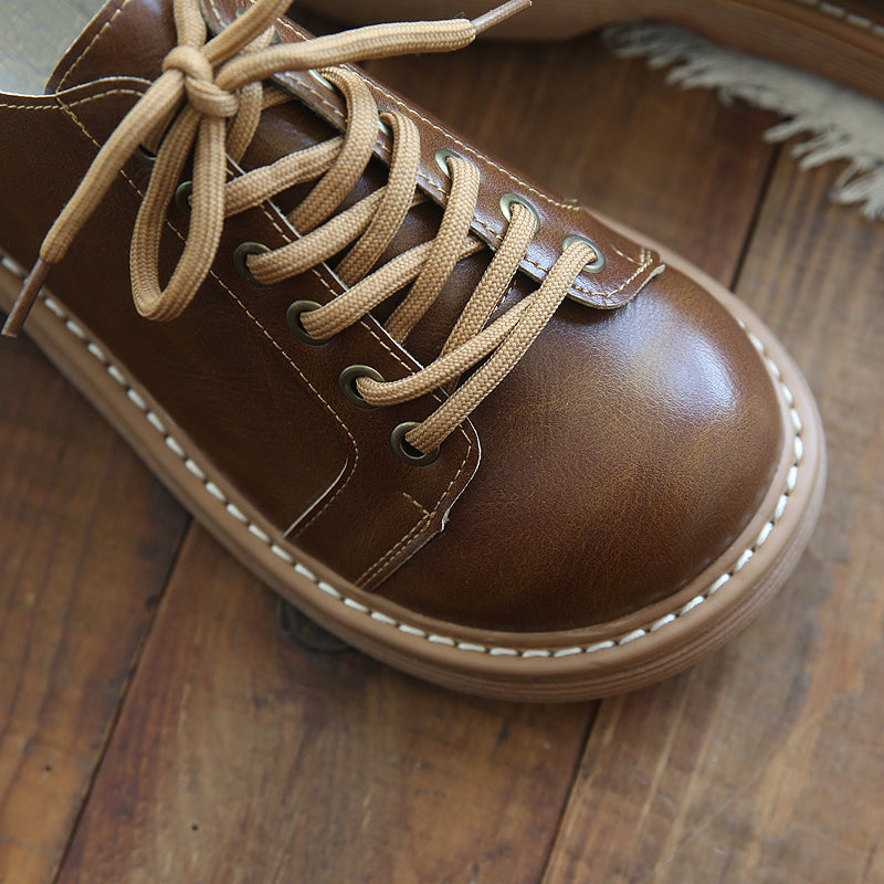 Women Retro Minimalist Thick Soled Casual Shoes Newgew Shoes