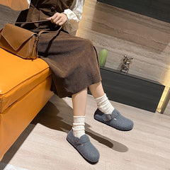 Women Retro Minimalist Flat Soft Casual Shoes Newgew Shoes