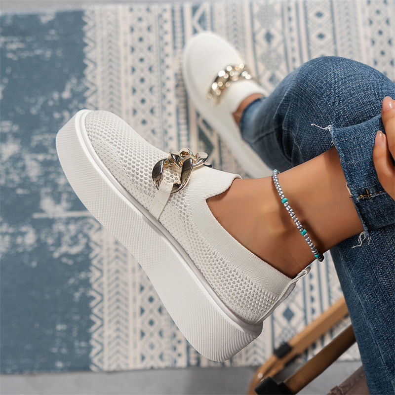 Fashion Casual Patchwork Solid Color Round Comfortable Out Door Flats Shoes NewGew