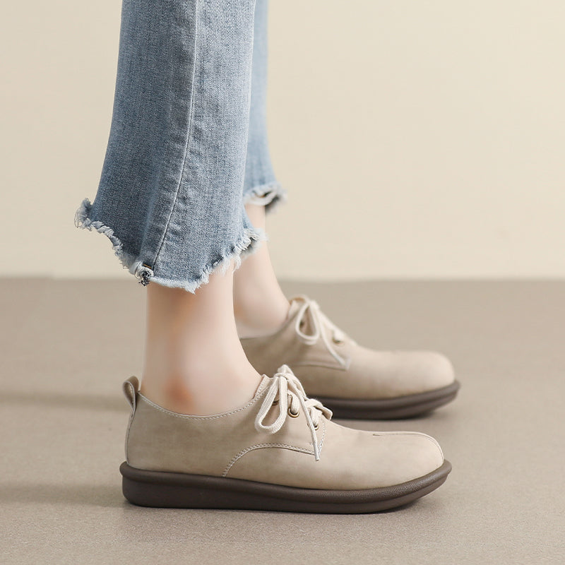 Women Retro Minimalist Flat Casual Shoes Newgew Shoes