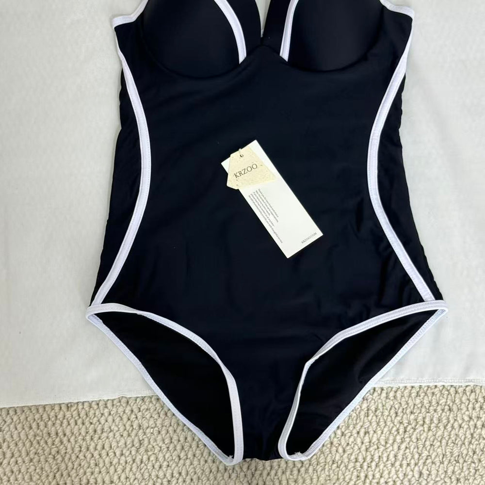 High-Waisted Slimming Swimsuit PinTow
