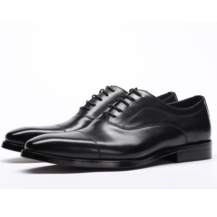 Men Classic Cowhide Solid Handmade Oxford Shoes Newgew Shoes