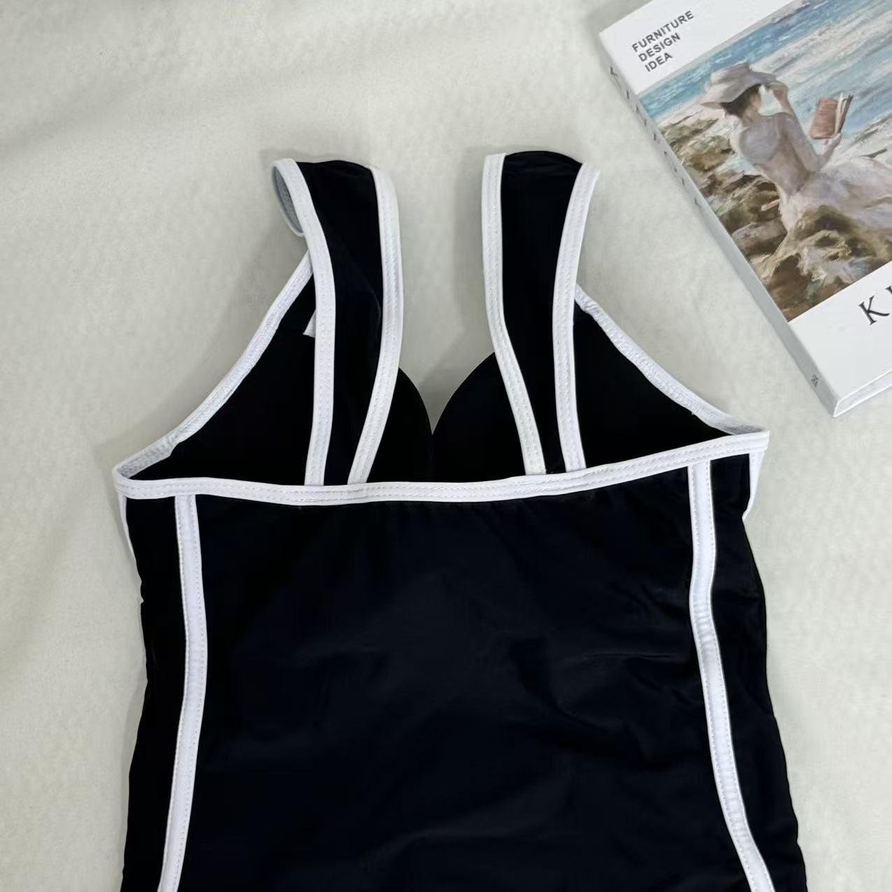 High-Waisted Slimming Swimsuit PinTow