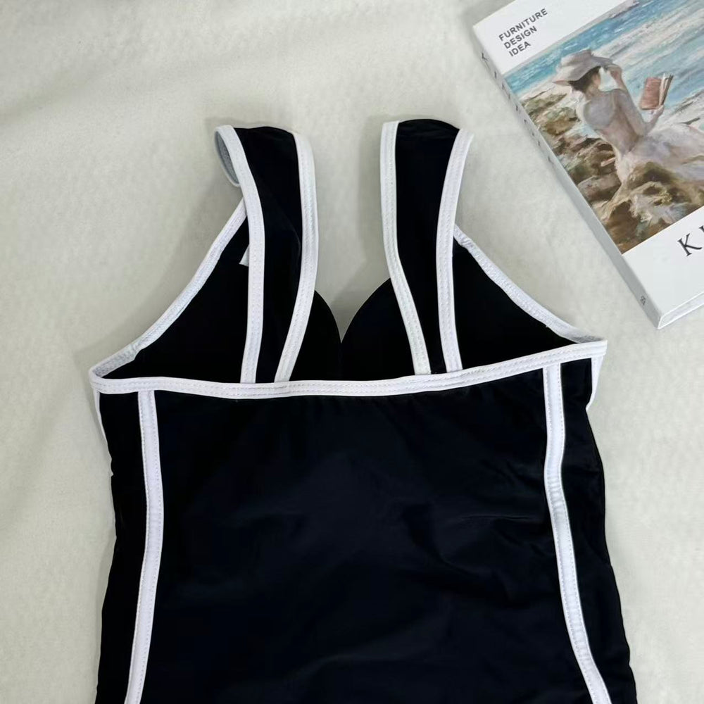 High-Waisted Slimming Swimsuit PinTow