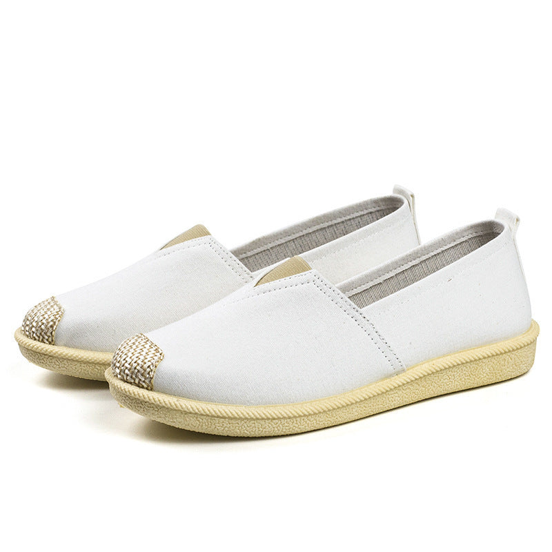 Style Breathable Slip-on Flat Soft Canvas Shoes Newgew