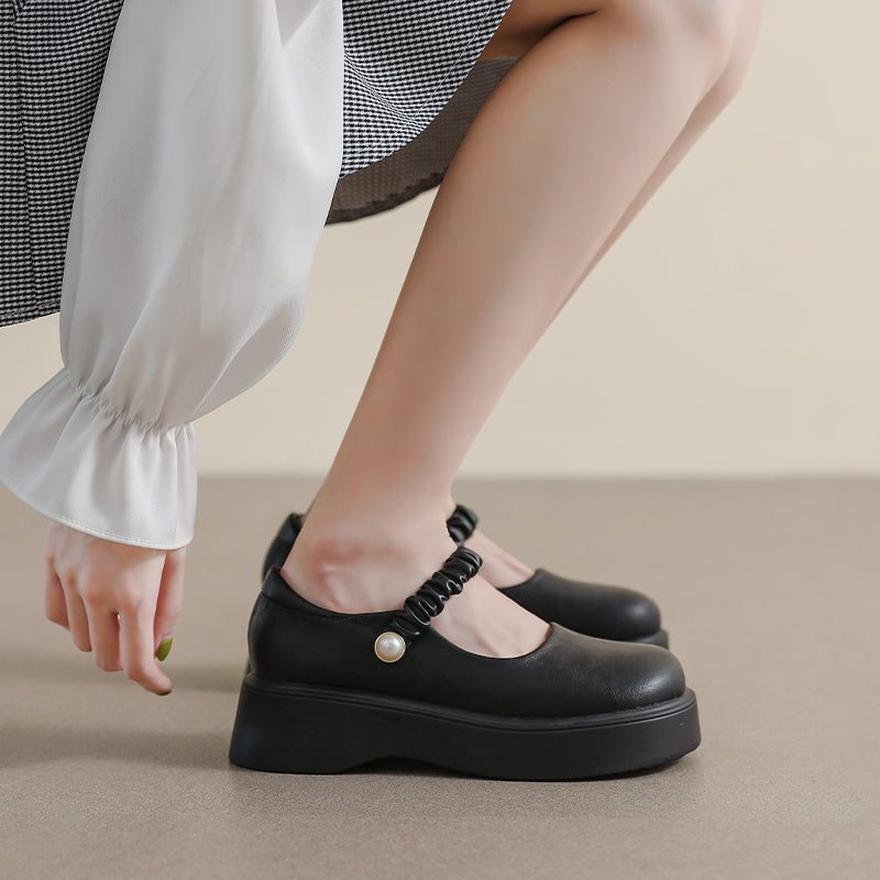 Women Minimalist Soft Leather Mary Jane Shoes Newgew Shoes