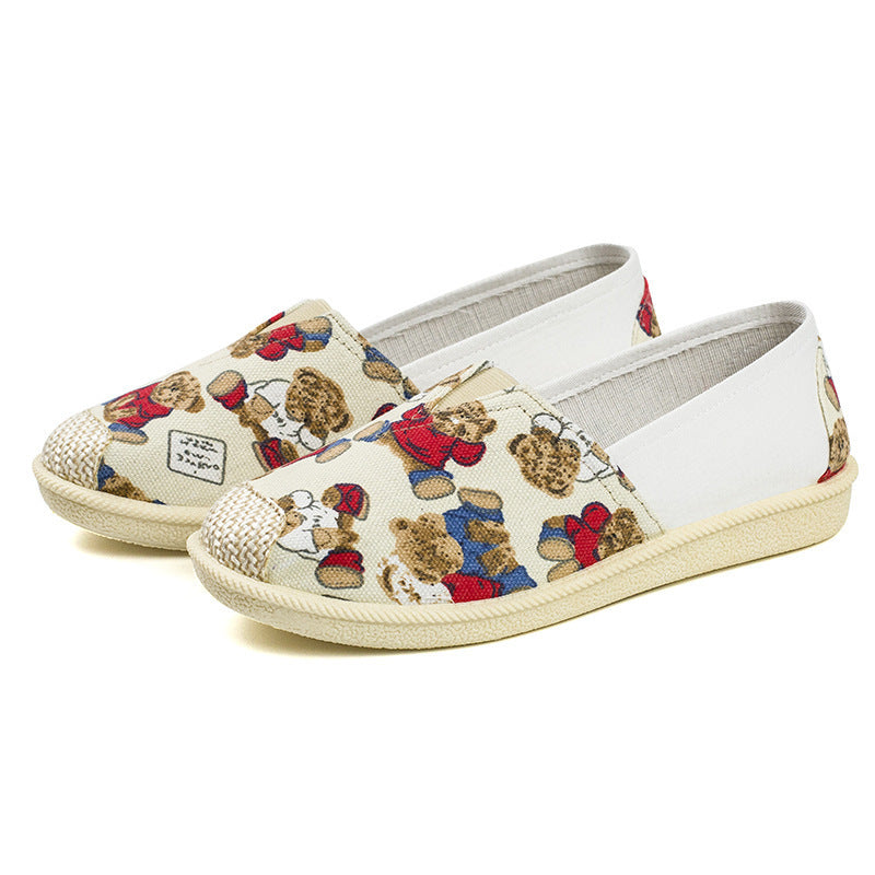 Style Breathable Slip-on Flat Soft Canvas Shoes Newgew