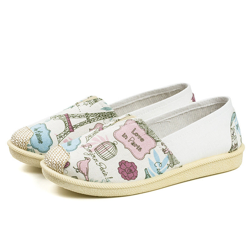 Style Breathable Slip-on Flat Soft Canvas Shoes Newgew