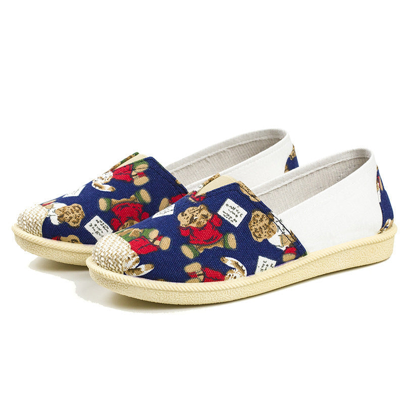 Style Breathable Slip-on Flat Soft Canvas Shoes Newgew