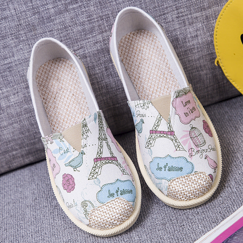 Style Breathable Slip-on Flat Soft Canvas Shoes Newgew