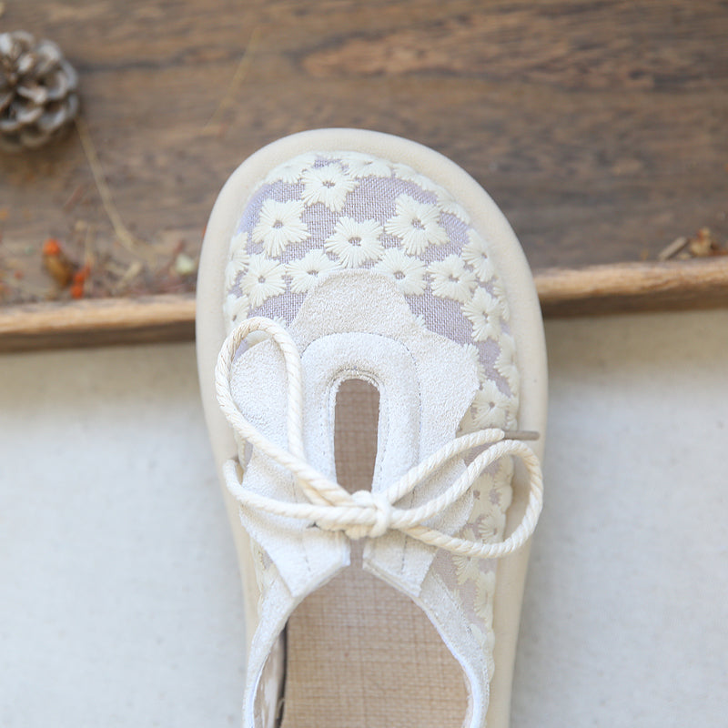 Women Retro Mesh Summer Casual Canvas Shoes Newgew Shoes