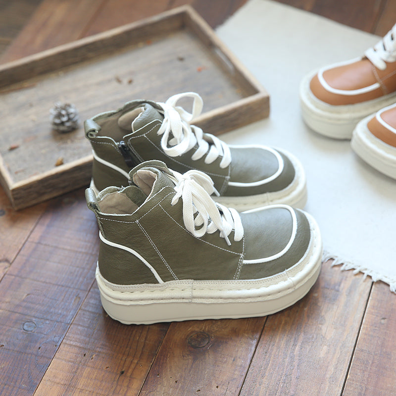 Women Retro Autumn Winter Causal Platform Boots Newgew Shoes