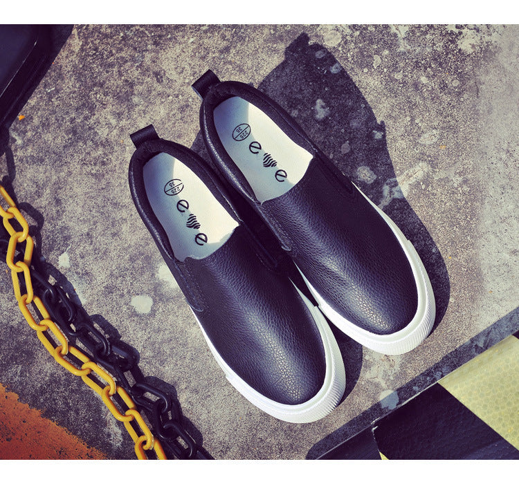 Women's Platform Height Increasing Insole Female Slip-on Canvas Shoes Newgew