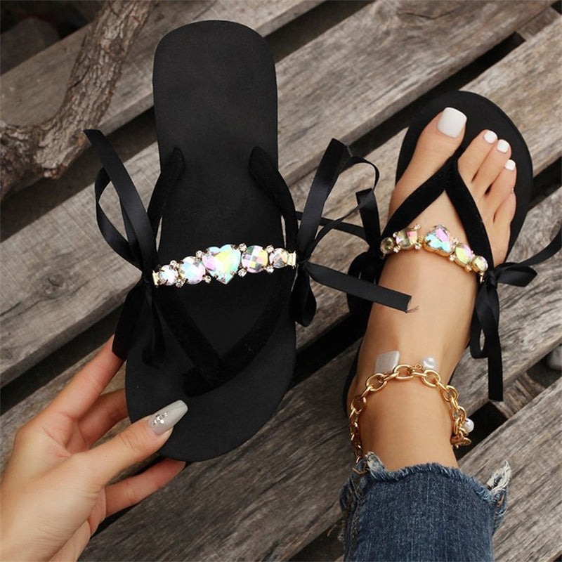 Casual Patchwork With Bow Round Comfortable Wedges Shoes (Heel Height 1.97in) NewGew